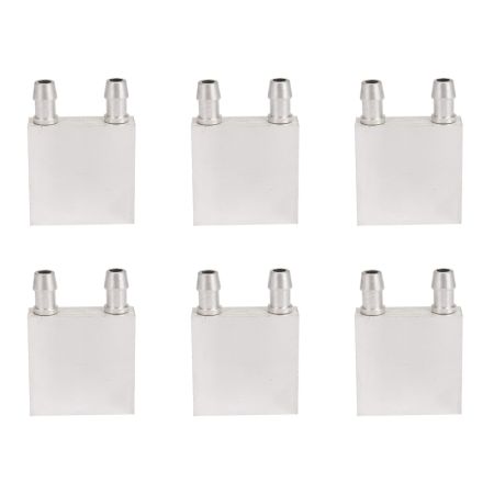 6X Primary Aluminum Alloy Water Cooling Block 40X40mm for Liquid Water Cooler Heat Sink System Silver for PC Laptop Cpu