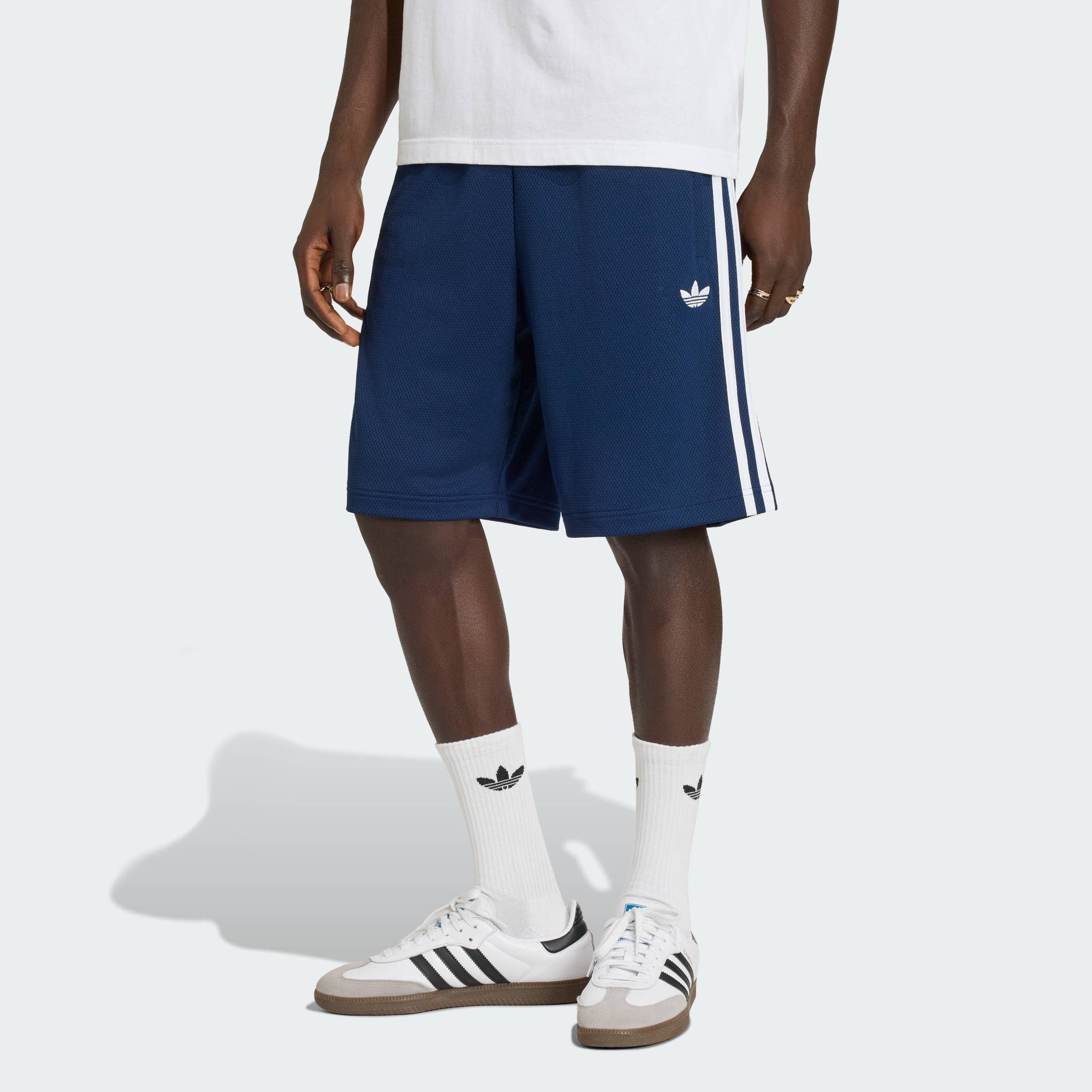 [CHỈ 25.7-MUA 3 GIẢM 30%] adidas Phong cách sống Quần Short LƯỚI ADICOLOR Nam Màu xanh da trời KE0834