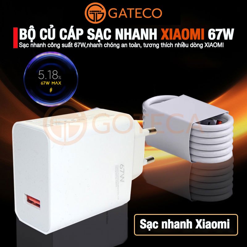 Bô Sạc nhanh Xiaomi 67W 33W ZIN Sạc siêu Nhanh hiện Turbo cho Redmi Poco Mi Note 12 pro Note 11 K60 - Bảo Hành 6 tháng 