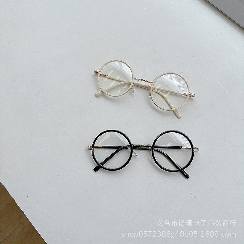 Kính Râm Gọng Tròn Trẻ Em Phong Cách Hàn Quốc Gương Phẳng Bé Trai Công Chúa Cô Gái Dễ Thương Người Hâm Mộ Văn Học Cổ Điển Gọng Kính