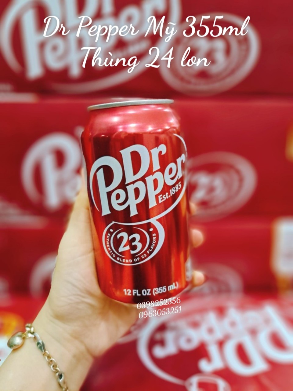 Nước ngọt Dr Pepper 23 Mỹ 355ml  Lốc 12 lon leetrinh