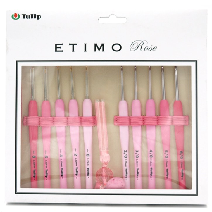 TULIP - Hakpen - Jarum Rajut - Etimo Pink / Rose Lace - set