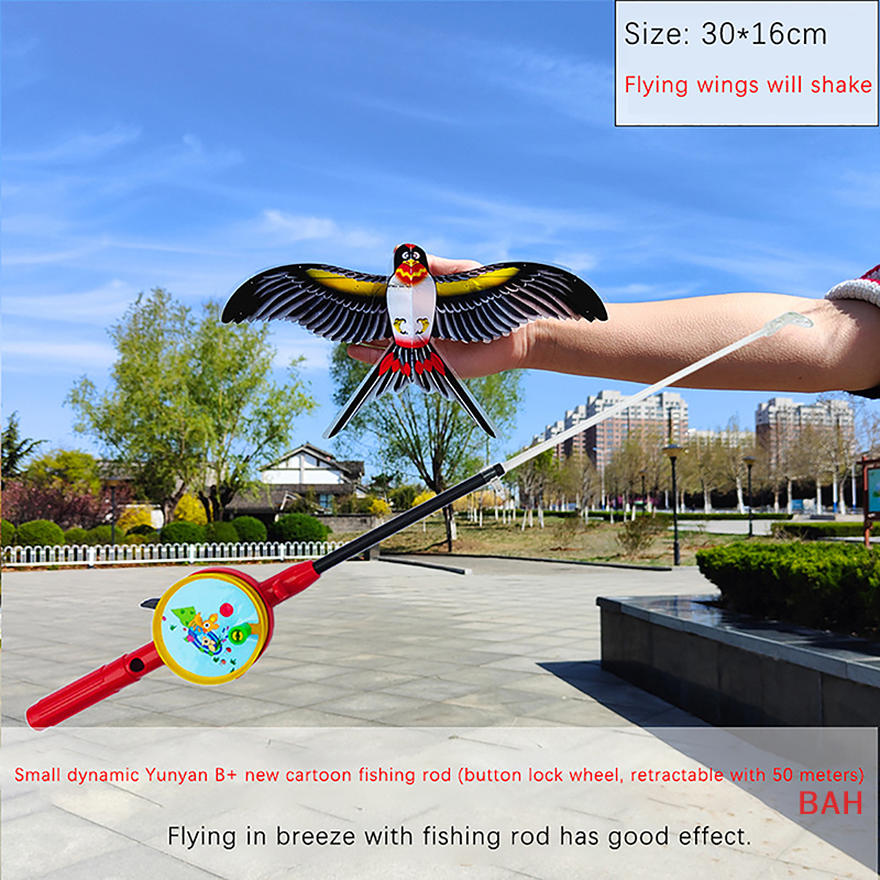 BAH 1 Bộ mô phỏng hoạt hình động Vẹt Chim én Đại Bàng diều với tay cầm