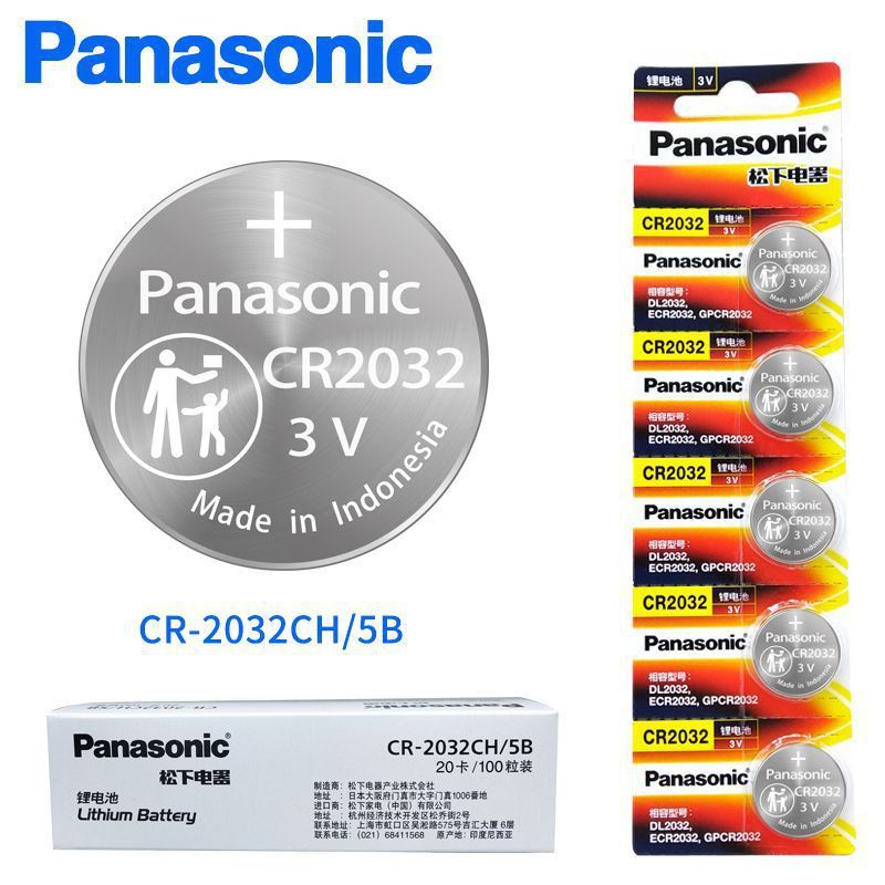 Pin chính hãng Panasonic CR2032 Lithium 3V dành cho đồng hồ máy tính smartkey thiết bị điện tử...
