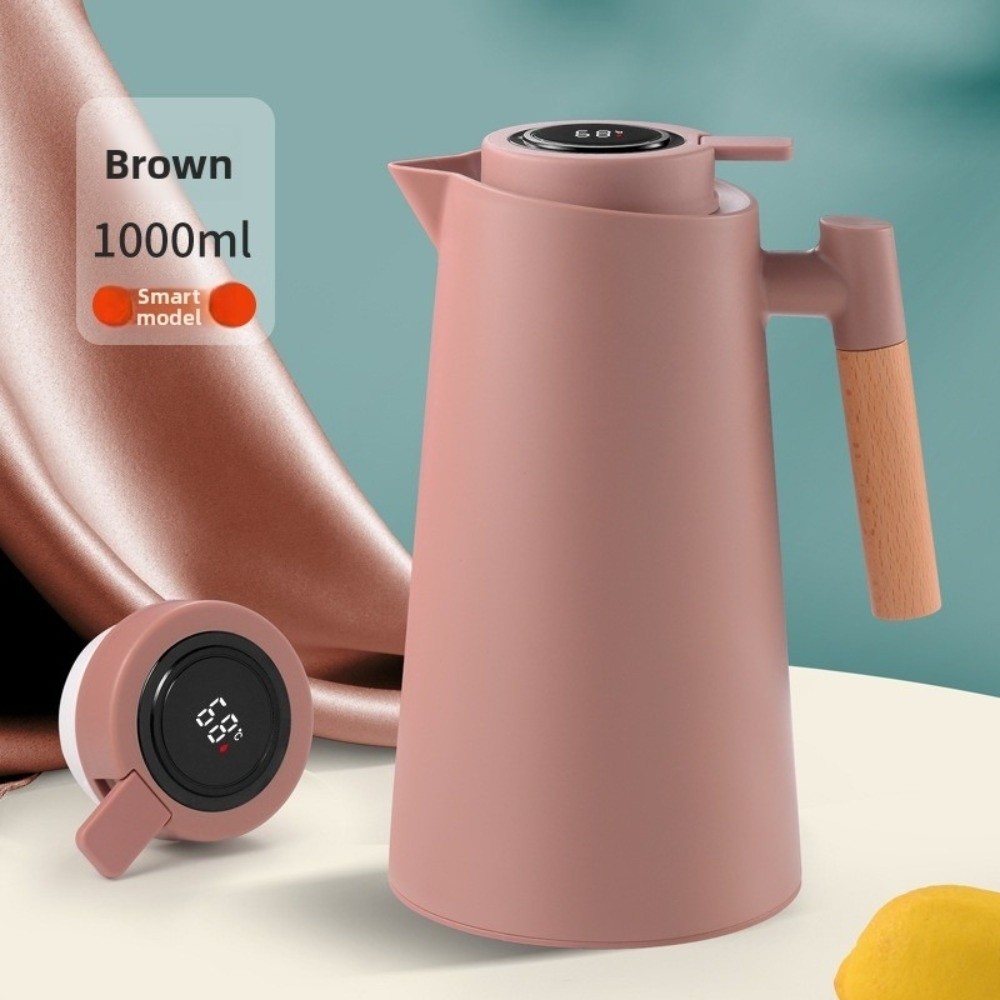 SOUVEN 1 lít Bình giữ nhiệt chân không có nắp Hiển thị nhiệt độ Bình giữ nhiệt thông minh  Lớp lót kính Bình giữ nhiệt - 6