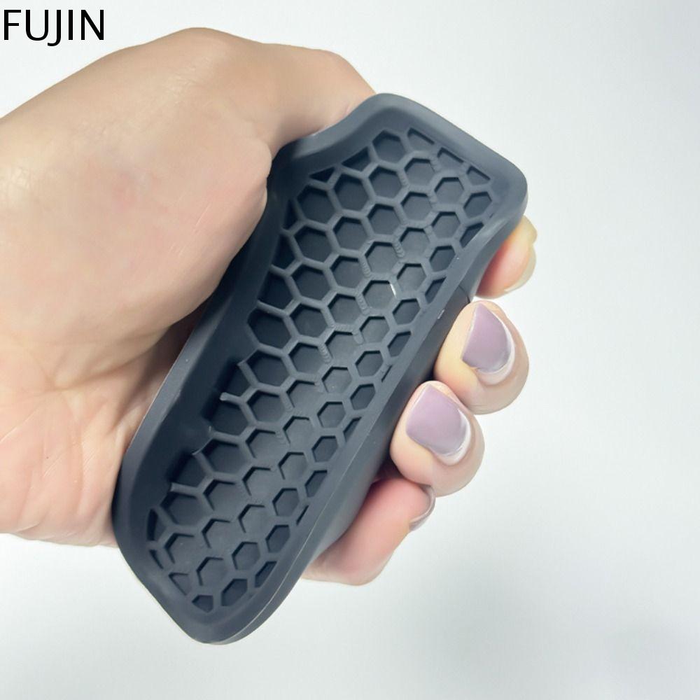 FUJIN 1 Pair Công thái học Kẹp nâng tạ Đàn hồi Chống trượt Găng tay tập gym Phụ kiện phòng tập thể dục Dày Tay cầm cọ silicon Gym/Thể Dục