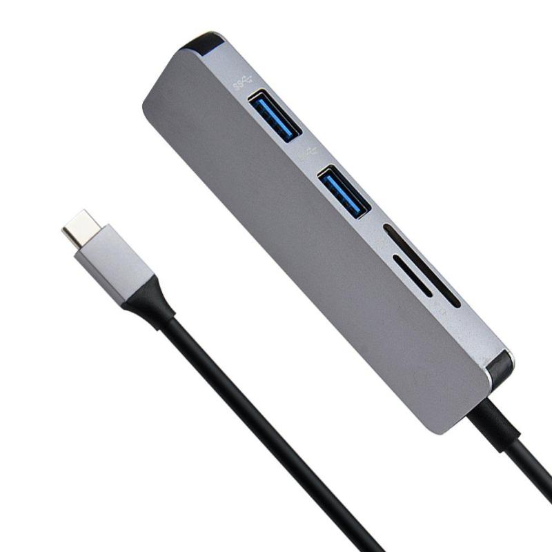 5 in1 USB C HUB USB-C to Micro SD/TF Card Reader Adapter for MacBook Samsung Galaxy S9/S8 Huawei P20 Pro Type C USB 3.0 HUB