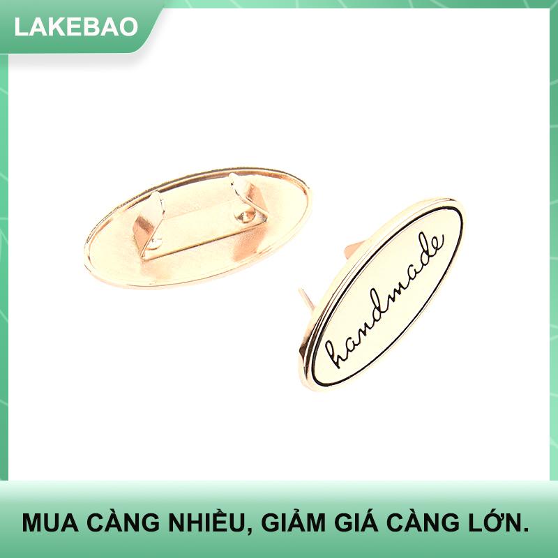 【LAKEBAO】 5PC làm bằng tay kim loại nhãn vàng bạc màu thủ công Hàng may mặc nhãn thẻ cho túi xách tay làm thư in DIY may nhãn