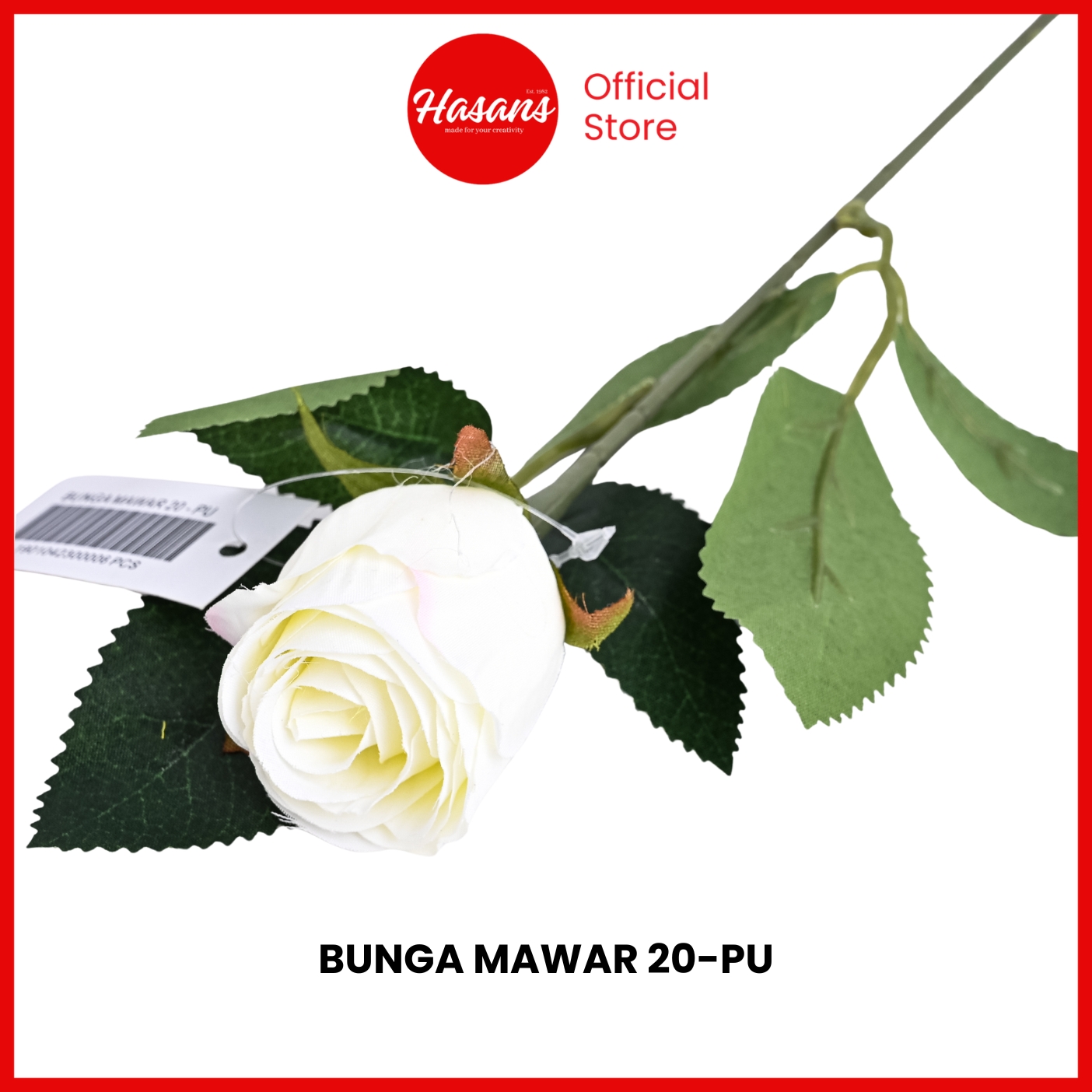 Hasans - Bunga Mawar Artificial / Bunga Mawar Palsu / Bunga Mawar Plastik / Bunga Hias Dekorasi / New Bunga Mawar 20 - 1 Pcs