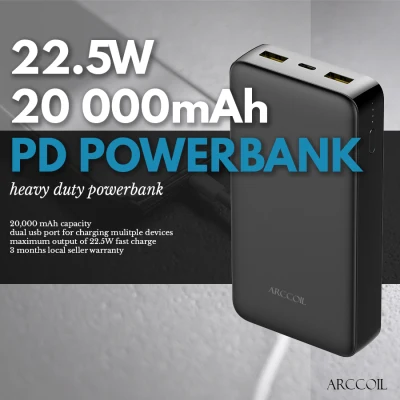 Arccoil™ C27【22.5W】20000mAh Heavy Duty Power Bank for Huawei Oppo Andriod iPhones