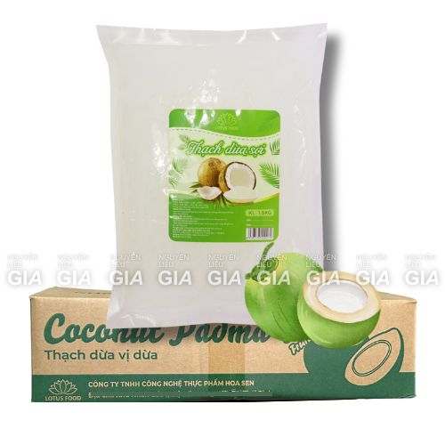 [THÙNG 10 BỊCH] Thạch dừa sợi Lotus food gói 1kg5