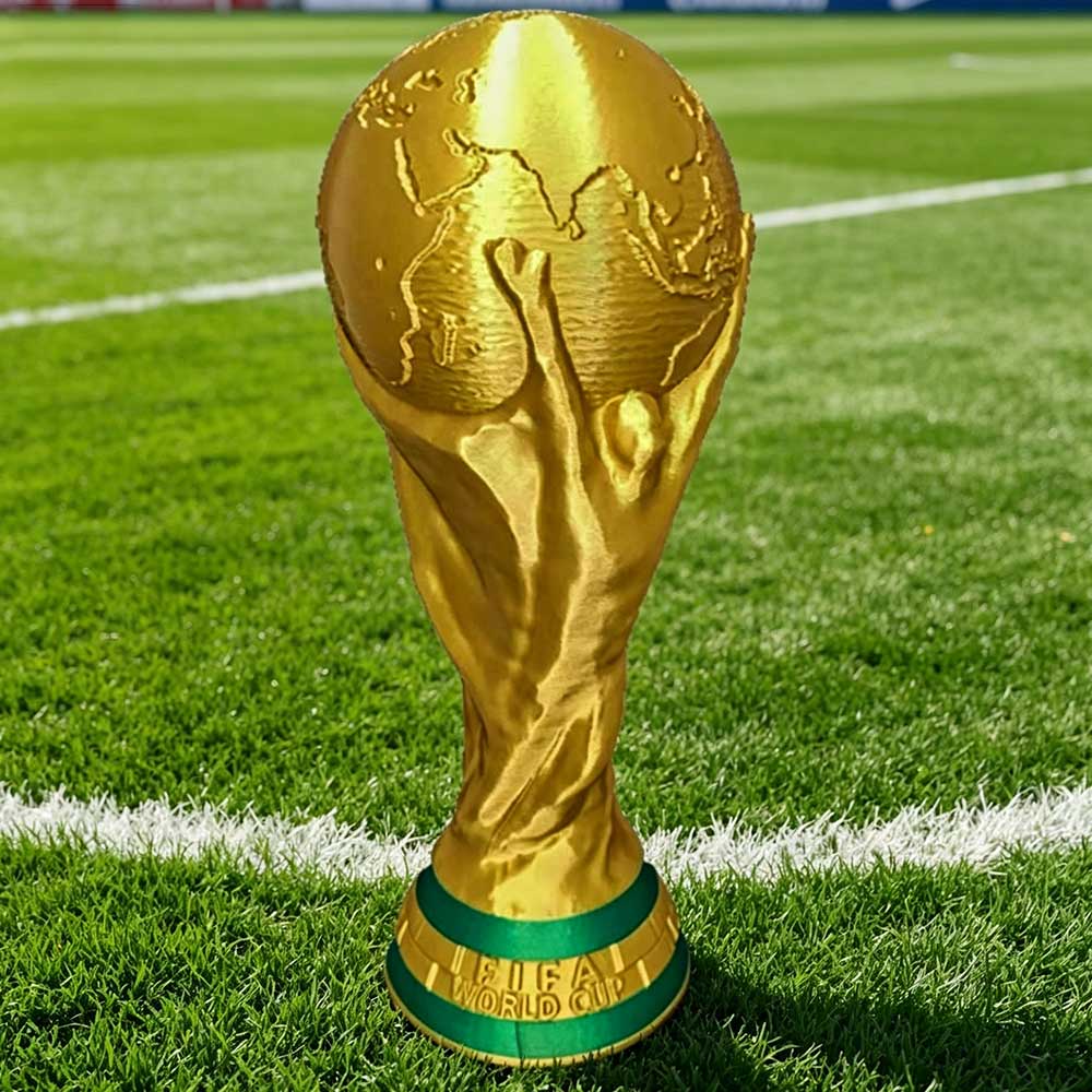 Fifa World Cup Trophy Replica Football Soccer Fans Award Gold Gift