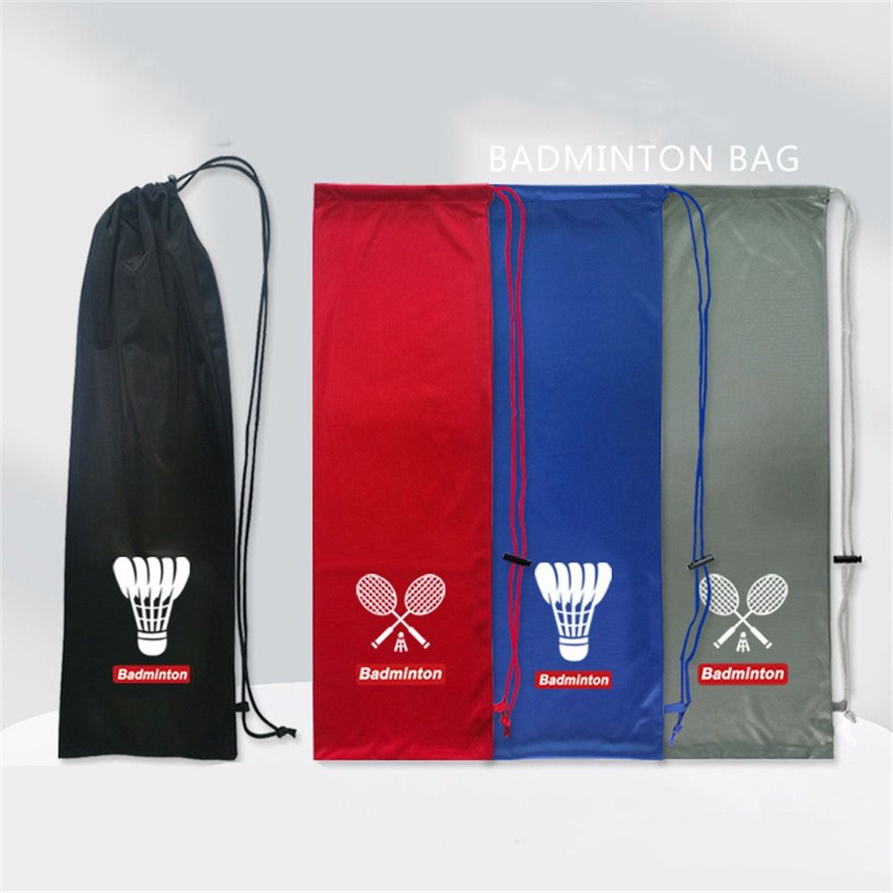 GONGL Flannel Cover Badminton Racket Bag Large Capacity Drawstring Pocket