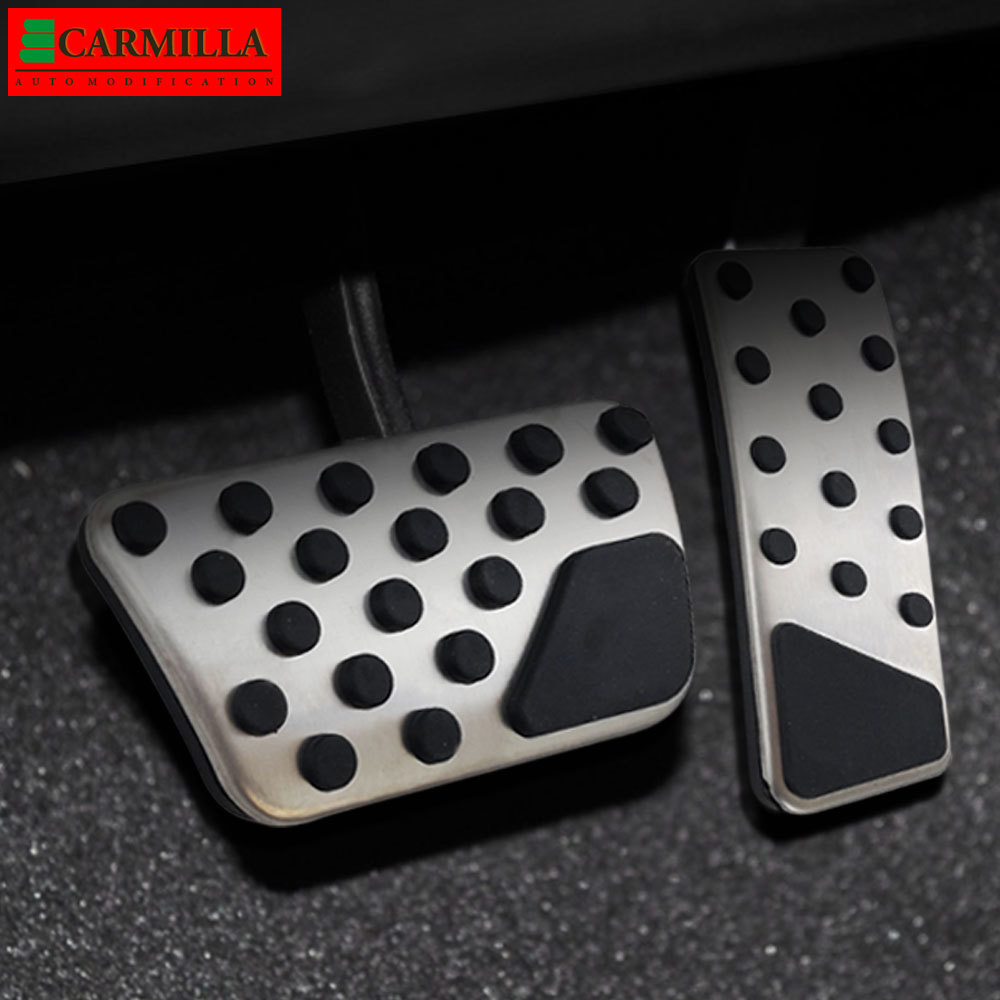 Carmilla xe ô tô bằng thép không gỉ bàn đạp ga phanh Bàn đạp chống trượt bìa cho Jeep Wrangler JK 2007-2017 phụ kiện