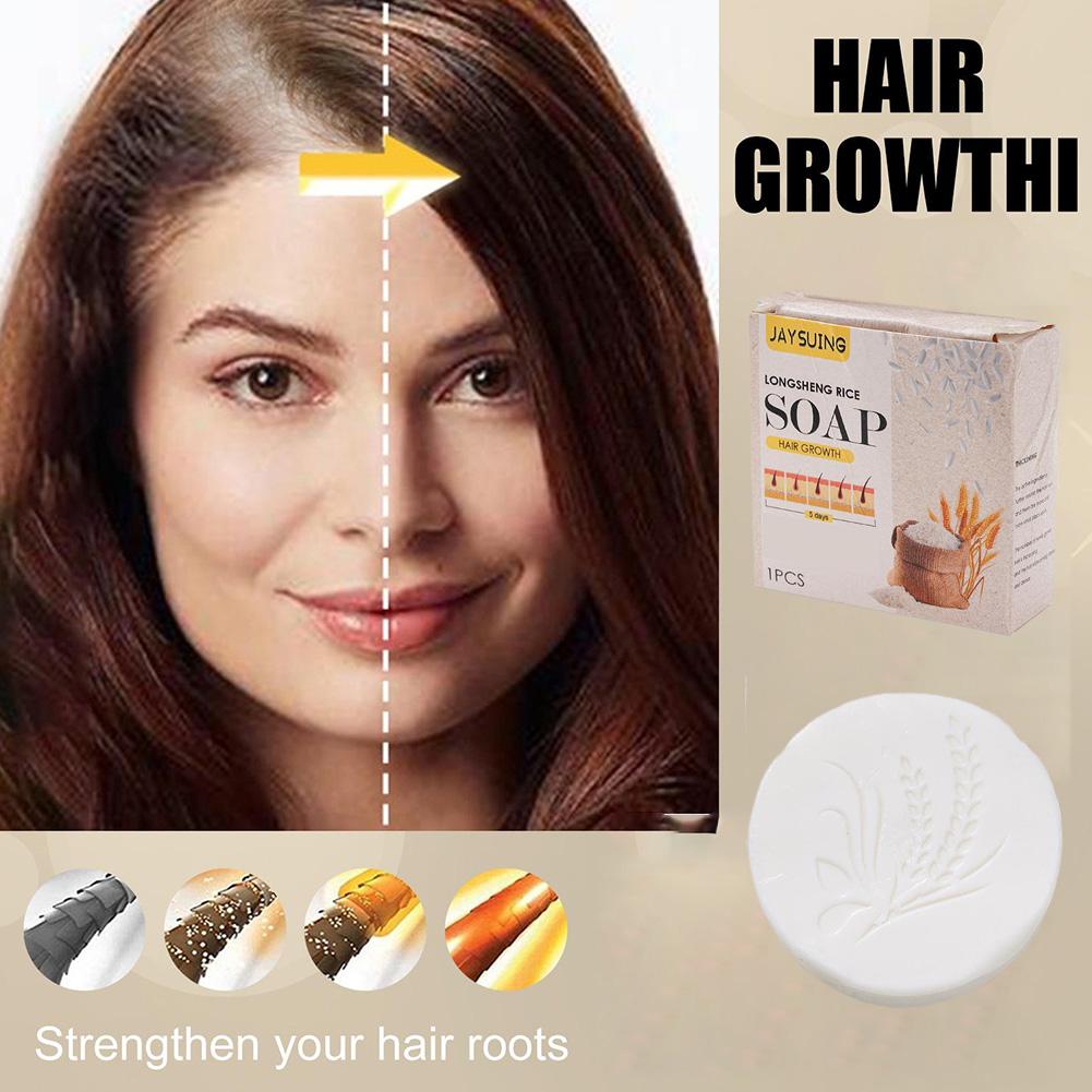 Hair Growth Rice Shampoo Soap Anti Hair Loss Dandruff Shampoo Soap L6M4