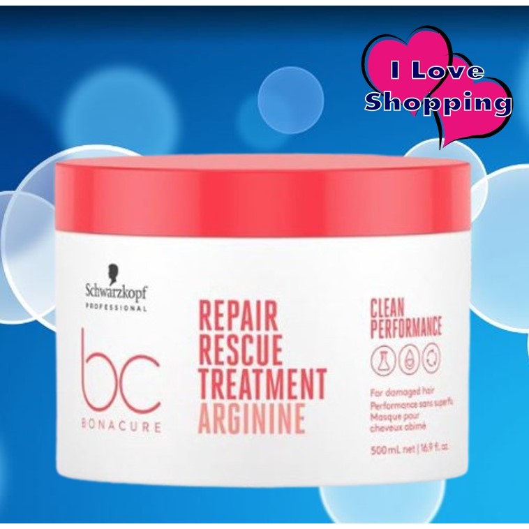 (1 แถม 1) Schwarzkopf BC Repair Rescue Treatment 500 ml มาส์กบำรุงผมเข้มข้น สูตรวีแกน ปราศจากซิลิโคน ราคา 1,290 บาท*ส่งฟรี