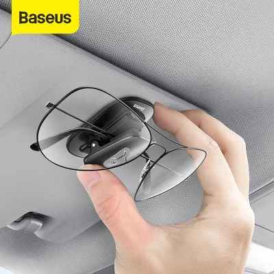Baseus Car Sunglasses Holder Sun Visor Glasses Clip Auto Interior Organizer Car Accessories Glasses Storage Clip Eyeglass Holder
