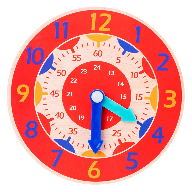 Montessori Materials Wooden Clock Kids Toys Time Learning Teaching Aids Toys For Children Life Skills Training Games kids toys