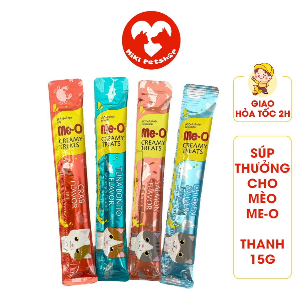 Súp Thưởng Mèo Me-O Creamy Treats Nhiều Vị - Miki Petshop