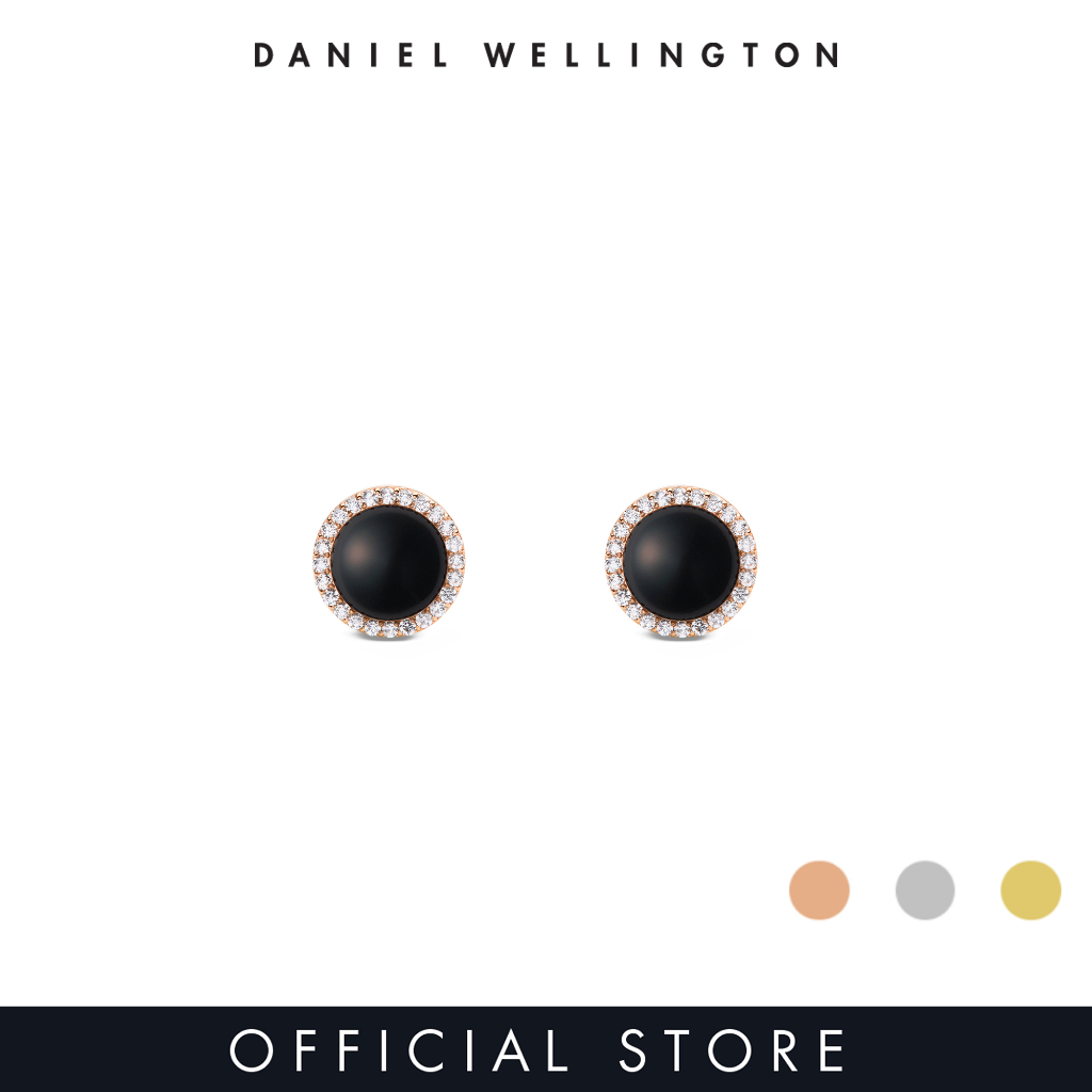 Daniel Wellington Audrey Earrings Black Agathe - Semi-Precious Stones Rose gold / Silver / Gold - Unisex Earrings for women and men stainless steel Earrings DW Official Authentic Original - ต่างหู ผู้หญิง ผู้ชาย ราคา 2,759 บาท*ส่งฟรี
