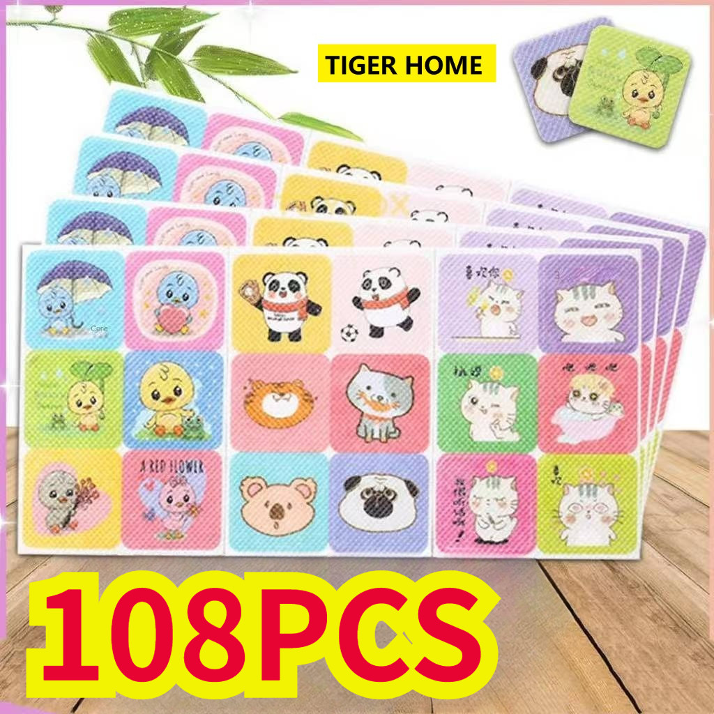 108pcs/3pack Anti Mosquito Sticker Baby Stickers Repellent Patches Cartoon Drive Repeller