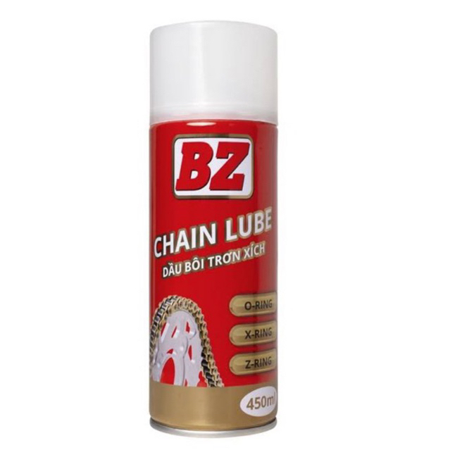 Xịt dưỡng sên BZ Chain Lube 450ml hàng Chính Hãng, đậm đặc , ko văng . DoChoiXeMay