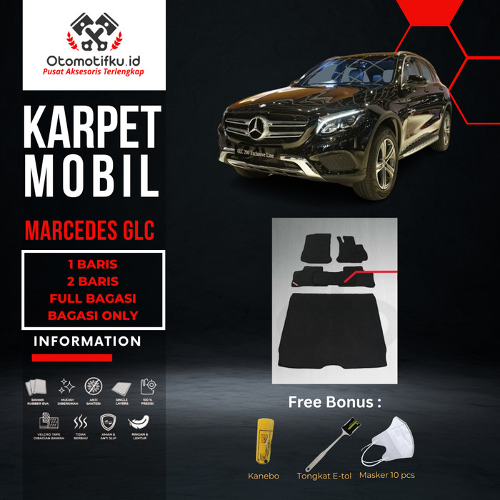 [ OTOMOTIFKU ] Karpet Mobil Mercedes Benz GLC 200 AMG Double Layer Rubber Eva Premium Harga 770,000 rupiah*Gratis Ongkir