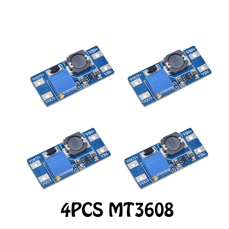 4PCS MT3608 DC-DC Step Up Converter Booster Power Supply Module Boost Step-up Board MAX output 28V 2