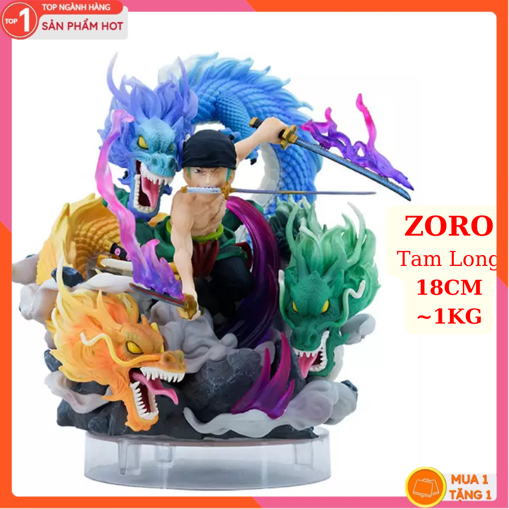 Mô hình zoro tam long 18cm ~1kg mô hình one piece cao cấp, figure mô hình anmie one piece luffy vua hải tặc