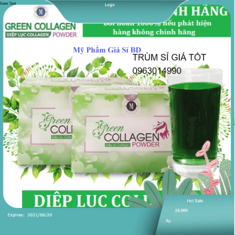 Diệp Lục Collagen Hộp 30 gói Chính Hãng - DIỆP LỤC COLLAGEN - Da Đẹp Dáng Xinh