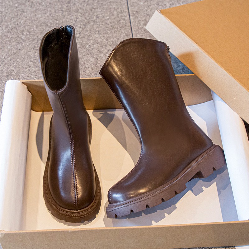 Bốt Boots da cao cổ mùa đông siêu ấm sành điêu cho bé gái có ảnh thật mã F120