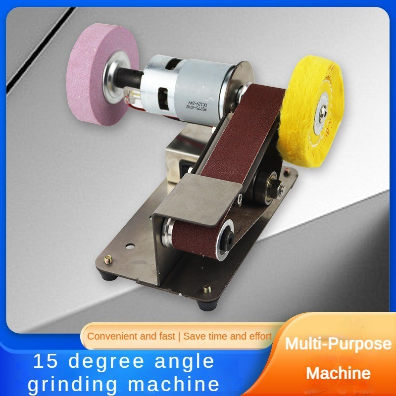 Mini Angle Grinder Small Desktop Household Knife Grinder Multifunctional Pure Copper Movement Belt Sander ราคา 1,366 บาท*ส่งฟรี