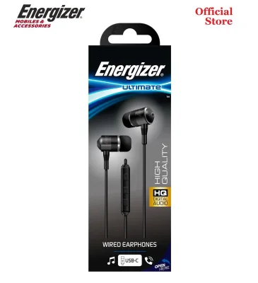 Energizer - Wired USB Type C In-Ear Earphones Earpieces Headsets with Mic for Samsung Note 10 Huawei XiaoMi