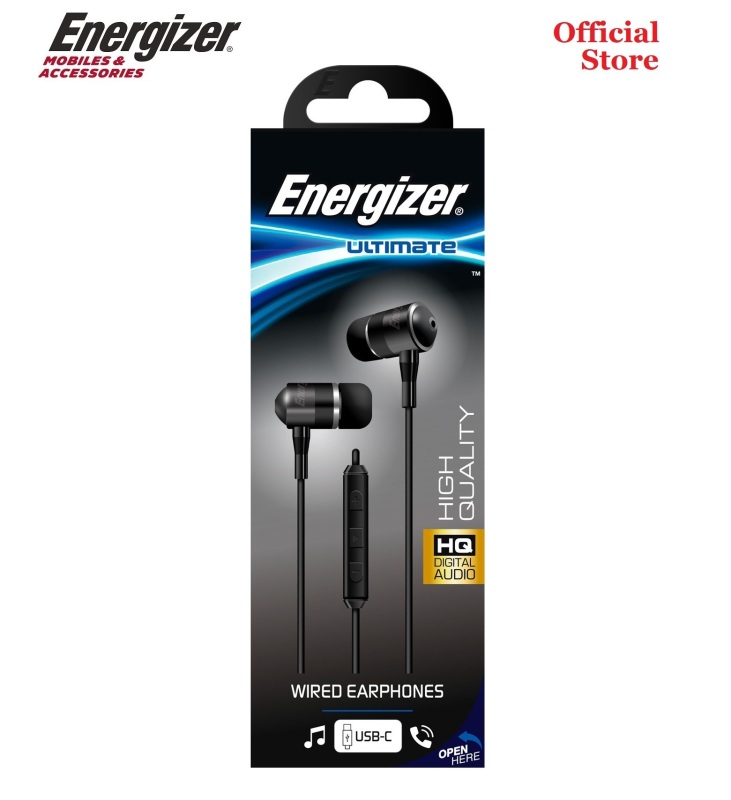 Energizer - Wired USB Type C In-Ear Earphones Earpieces Headsets with Mic for Samsung Note 10 Huawei XiaoMi Singapore
