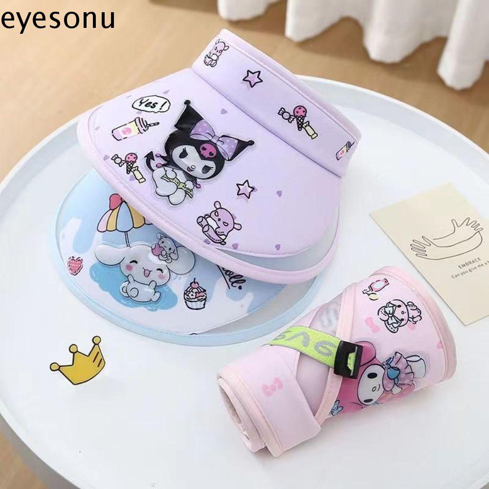 EYESONU Cinnamoroll Kuromi Mũ chống nắng cho trẻ em Anime dễ thương My Melody Mũ lưỡi trai mùa hè cho trẻ em Dễ thương Chống tia cực tím Mũ che nắng cho trẻ em Bé trai bé gái