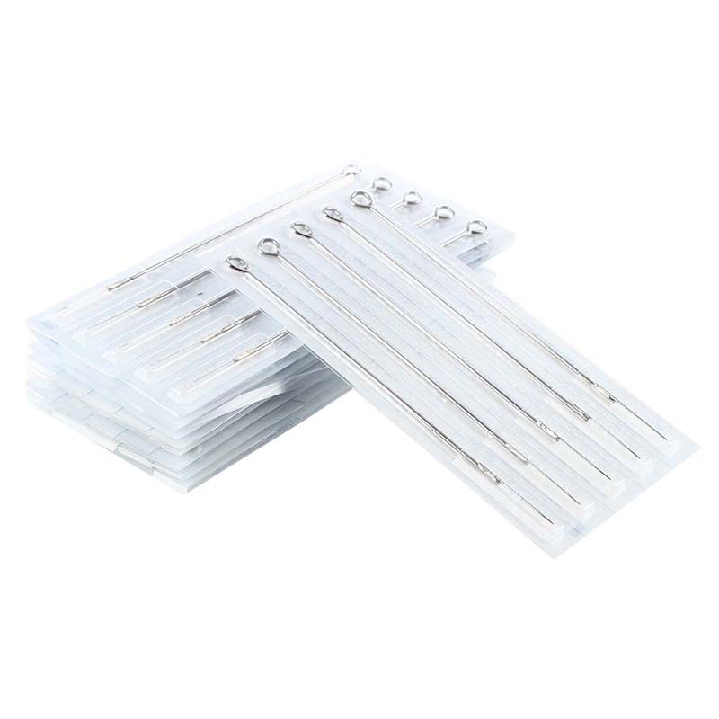 (QXDH) 50 Pcs Disposable Stainless Steel Sterile Tattoo Needles Supplies Artists 3RL