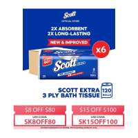 Scott Extra Regular 3-Ply Toilet Paper - 120 Rolls Cartons