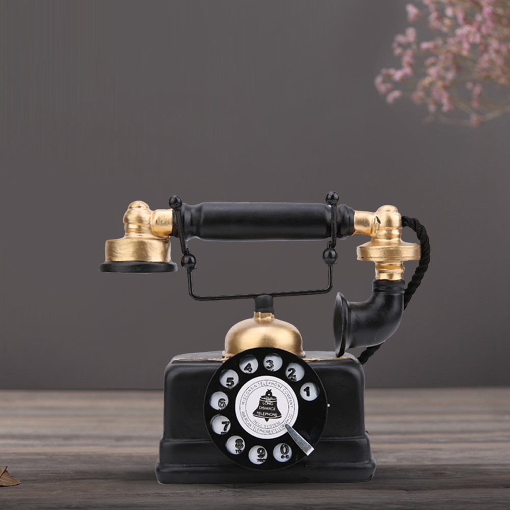 Antique Phone Antique Phone Ornament Vintage Retro Phone for Home Restaurants Office Coffee Shops ราคา 449 บาท*ส่งฟรี