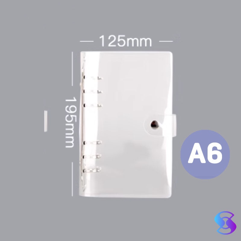 A7/A6 /A5 Buku binder /Spiral Notebook PVC Binder Cover Planner 6-Ring Loose-Leaf Folder-Rabbit Stationery
