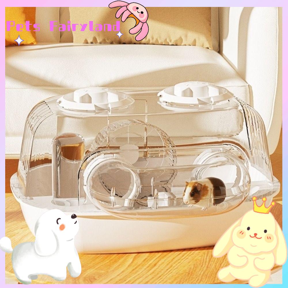IWFRVU SHOP Đường hầm trong suốt Lồng Chuột Hamster Hai Lớp Acrylic Nhà cho thú cưng nhỏ Nắp có thể mở BIỆT THỰ hamster Dành cho động vật nhỏ