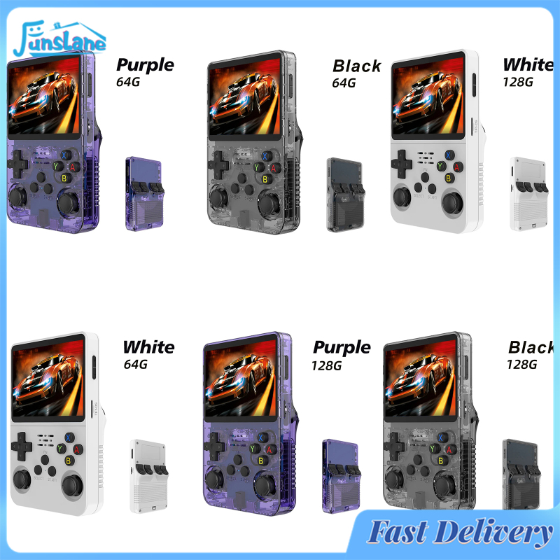 FunsLane R36S Retro Handheld Game Console 3.5-Inch IPS Screen 3500mAh Rechargeable Battery Video Games System Gaming Emulator Mini Video Games Player Compatible For Linux System ราคา 3,431 บาท*ส่งฟรี