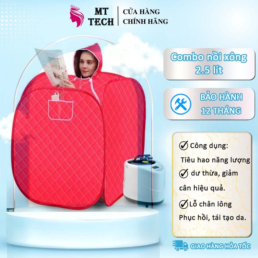 Combo nồi xông 2.5l và lều xông hơi kèm phụ kiện đủ bộ