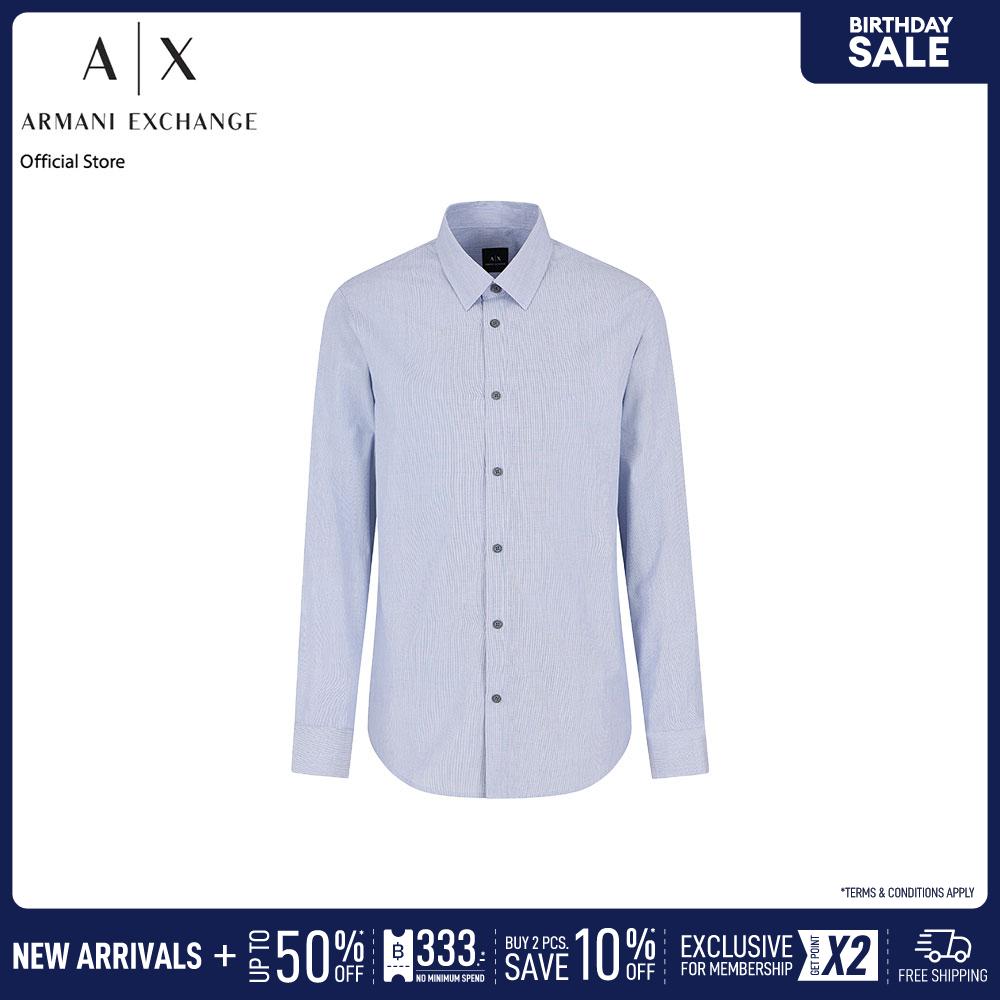 Armani Exchange Shirt Men XM000445-AF13007-FB056 Blue ราคา 5,590 บาท*ส่งฟรี