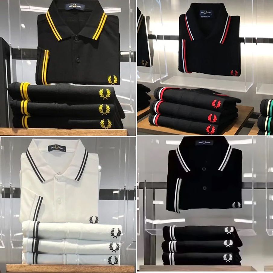 2024 Fred Perry FRED PERRY Lúa mì mùa hè ngắn tay áo ve áo mỏng polo áo kinh doanh đơn giản cotton nam t-shirt cho nam giới