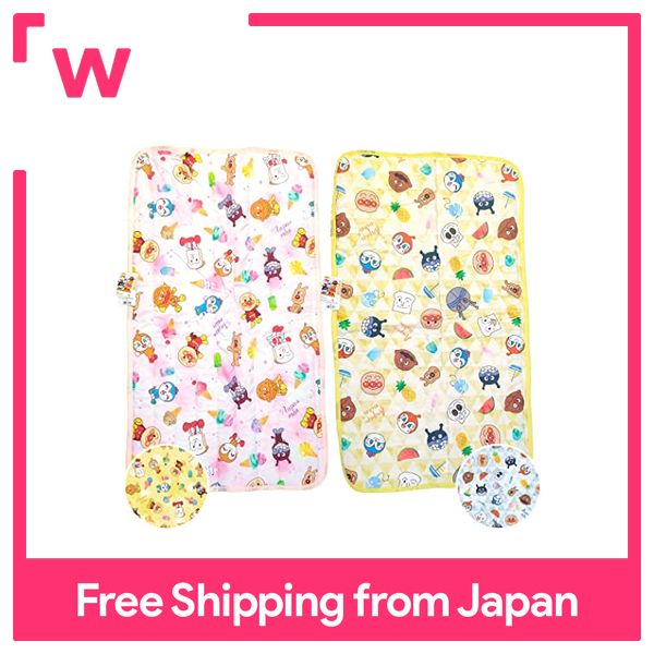Anpanman vải da đào ngủ trưa Pad tấm đệm, Khoảng. 70x120 cm, xanh họa tiết trái cây [TO-2116900BL]