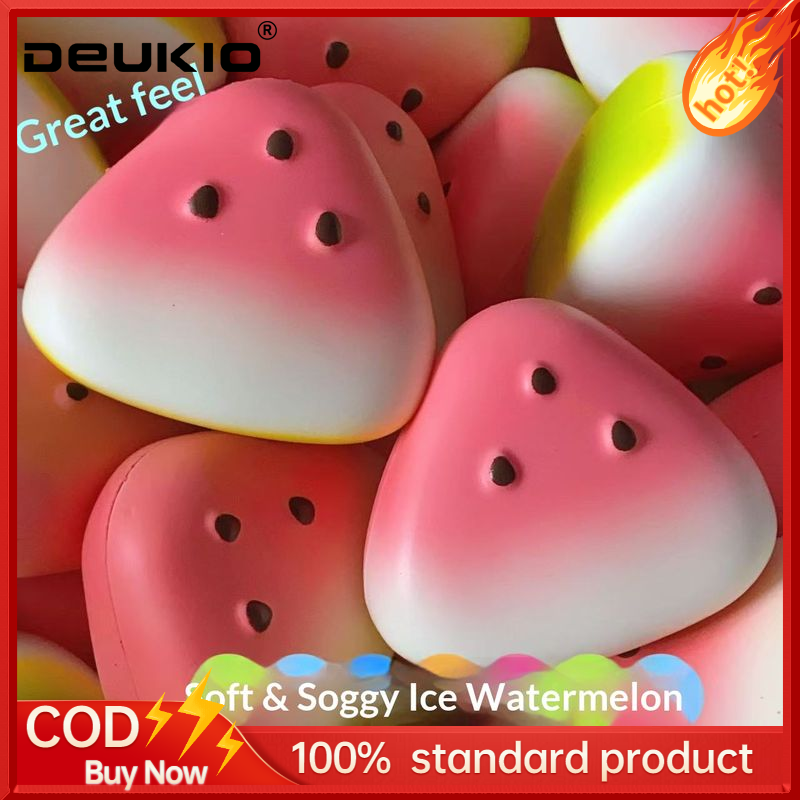 DEUKIO Summer Watermelon Squishy Toy Soft Slow Rebound Stress Relief Fun捏捏乐 ราคา 17 บาท*ส่งฟรี