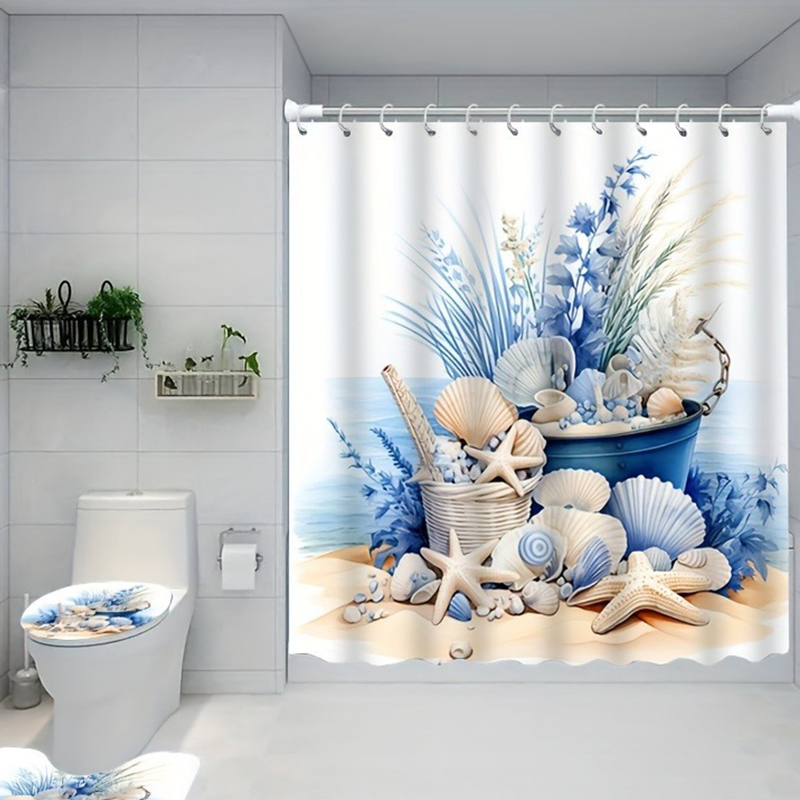 【Flash Sale】 Waterproof Golden Swan Shower Curtain Mildew Resistant Polyester Bathroom Curtain With Rustproof Grommets Home Decor
