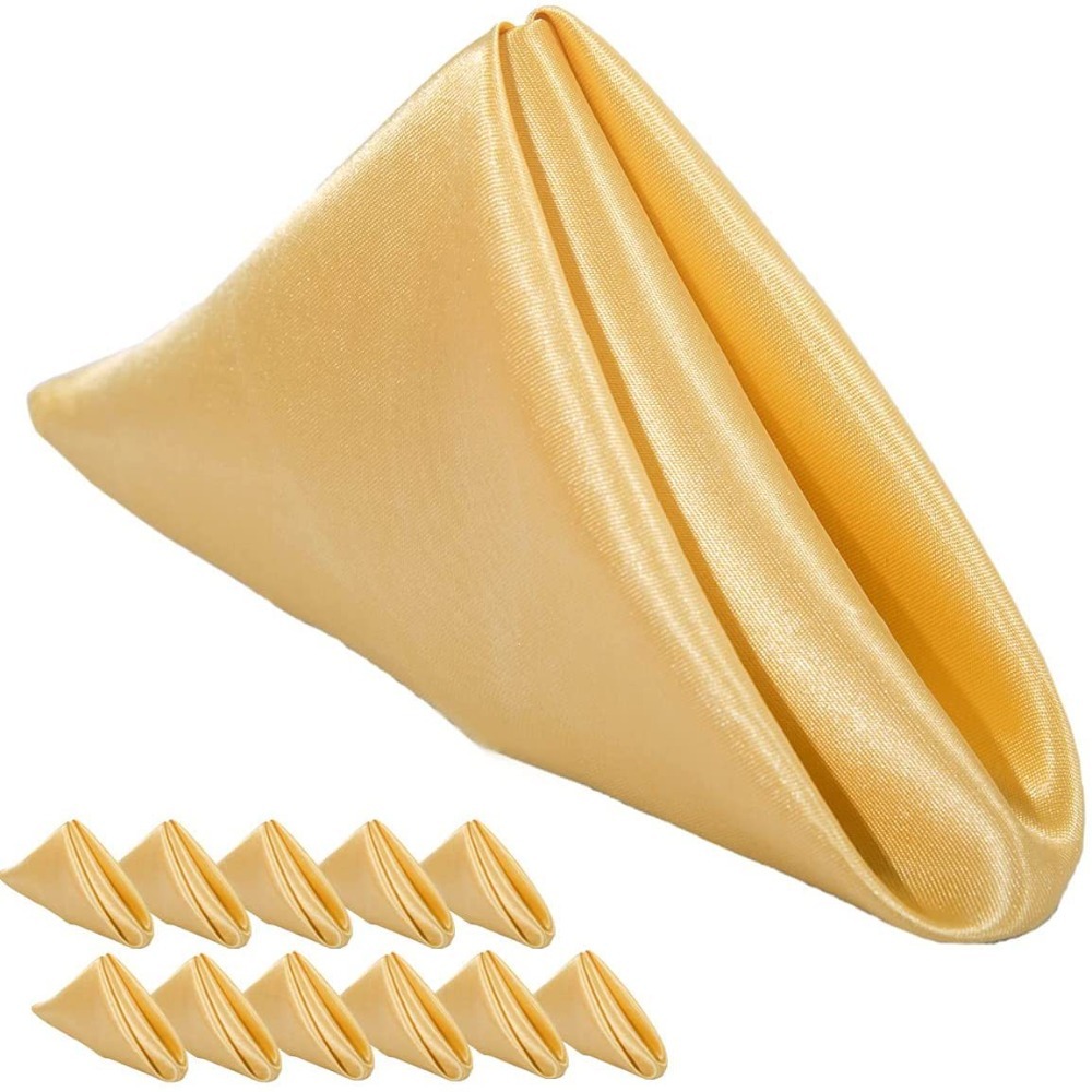 ECOCOKU 10pcs Có thể giặt được Khăn ăn satin Mềm mại 30x30cm. Khăn ăn bàn Trang trí đám cưới Có thể tái sử dụng Khăn ăn tối sự kiện - 6