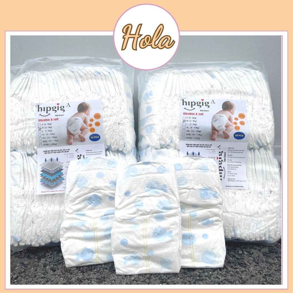 Combo 100 Miếng Tã, Bỉm Dán HIPGIG A Dán/ Quần Trần FREESHIP Bỉm Xuất Nhật NANO/HANA/HIPGIG