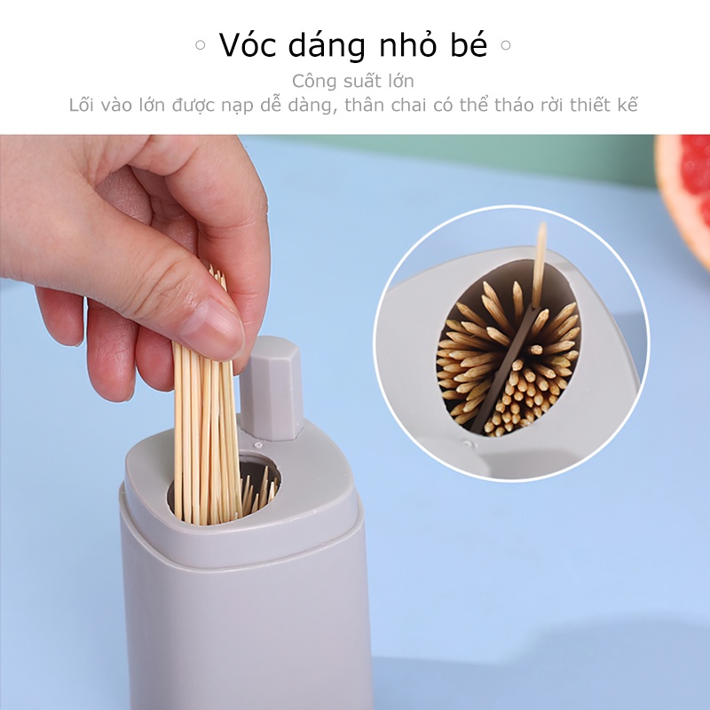 Hộp Đựng Tăm Tự Động Bật Thông Minh Lúa Mạch - Lọ Đựng Tăm - Hũ Đựng Tăm Xỉa Răng Tự động-ESTLA